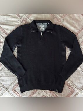 Quarter-Zip Thick Knit Sweater Top